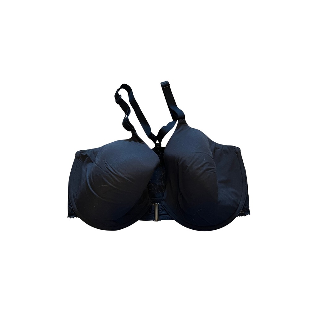 Natori Black Front Close Racerback Lace Underwire Bra 34G 728309